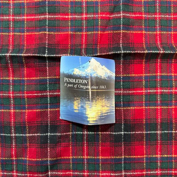 Vintage Pendleton 100% Virgin Wool Scarf MACINNES Tartan Plaid USA - Picture 3 of 9